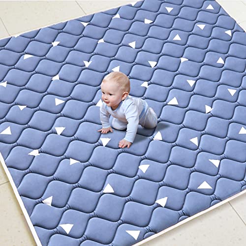 Premium Foam Baby Play Mat 79' X 71', Extra Large Soft Thicker Activity Playmats for Babies, Toddlers, Infants, Play & Tummy Time, Foldable & Machine Washable Baby Mat for Floor