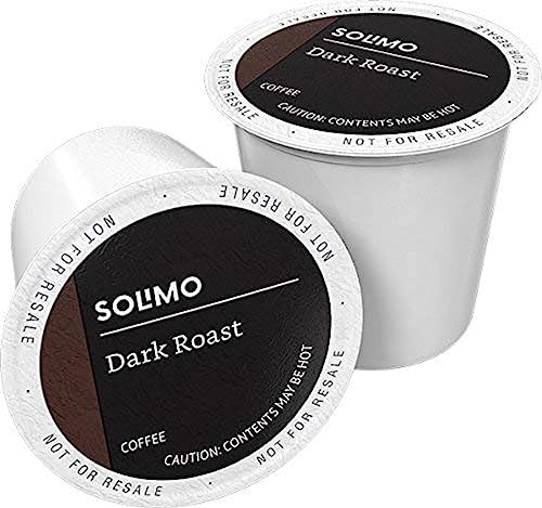 Amazon Brand - Solimo Dark Roast Coffee Pods, Compatible with Keurig 2.0 K-Cup Brewers 100 Count(Pack of 1)