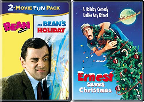 Clumsy Santa Comedy Holiday Bean Feature: Ernest Saves Christmas Vern + Zany Adventures Mr. Bean Holiday + Movie Wacky Unlikely pair 2-Pack