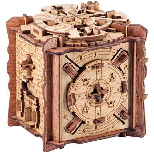 iDventure Cluebox - The Trial of Camelot - Escape Room Game - Puzzle Box - 3D Wooden Puzzle - sequential Puzzle - 3D Puzzles for Adults - Brain Teaser - Birthday Gift Gadget for Men - Money Box