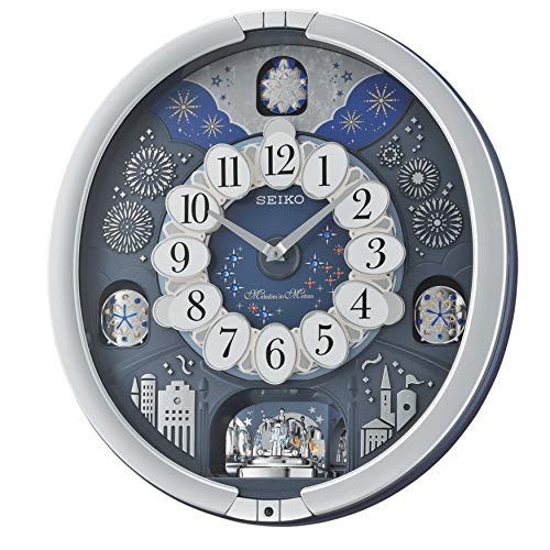 Seiko Melodies in Motion Wall Clock, Glittering Starry Night