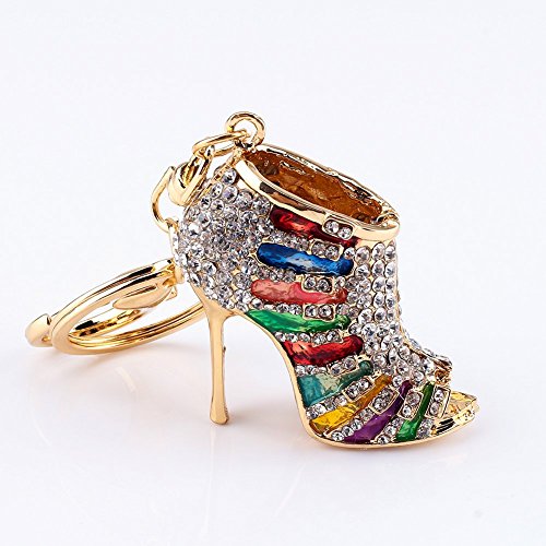Yosoo Phone Car Bag Key Ring Keychain Charm Gift - Perfect for Women Ladies Girls' Key Bling Shoe Purse Fashion Decoration