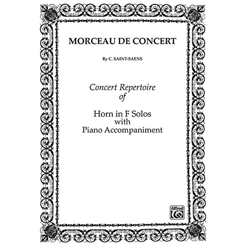 Alfred Morceau de Concert for French Horn By Camille Saint-Saens Book