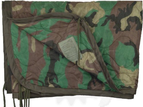 U.S. Military Poncho Liner Woodland Camo Previously Issued