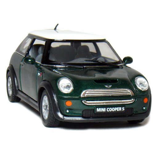 KiNSMART Mini Cooper S 5inch 1:28Scale Die Cast Metal Model Toy Cars Green