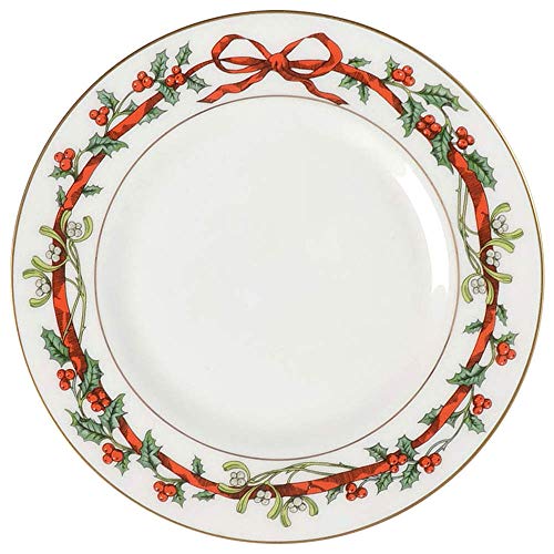 Royal Worcester Holly Ribbons 6-Inch Bread and Butter Plate