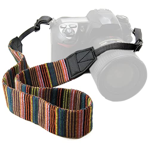 CHMETE Bohemia Vintage Universal Adjustable Camera Camcorder Shoulder Neck Strap Belt with Harness Adapter Fits for DSLR Camera