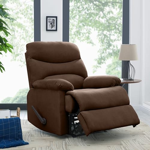 Ouray Wall Hugger Recliner in Brown Microfiber