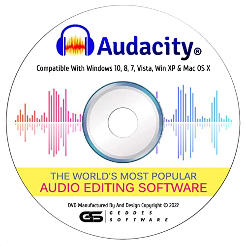 Audacity 2023 Newest Professional Pro Audio Music Recording Editing Software For Win 10,8,7,*Vista* And XP Mac OS X Linux Including Bonus Loops and Samples Collection