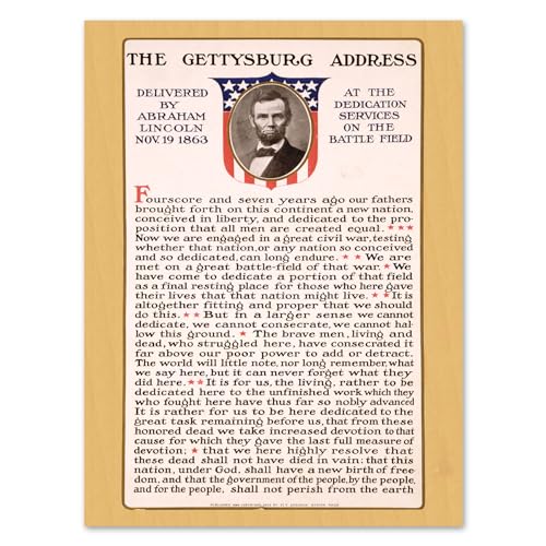 Wee Blue Coo War American Civil Lincoln Gettysburg Address President Unframed Wall Art Print Poster Home Decor Premium