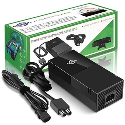 KABCON Power Supply Compatible for Microsoft Xbox One, AC Cord Replacement Power Brick Adapter Xbox 360 100-240V Compatible with Xbox One