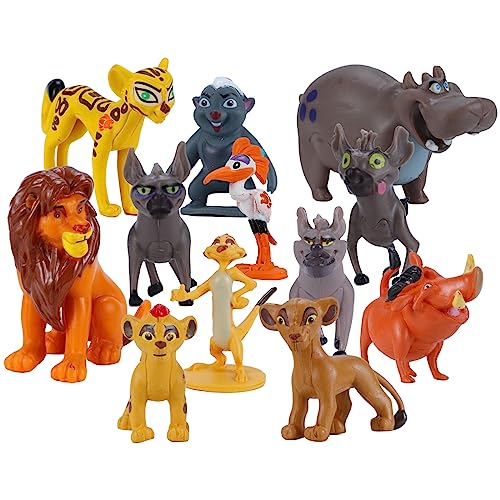 Vowawiur The Lion King -The Lion Guard Figurines, Tales of Mufasa & Simba Perfect The Lion King Toys,1-2.3 inches Mini Figurines Toy Set （ Pack of 12）
