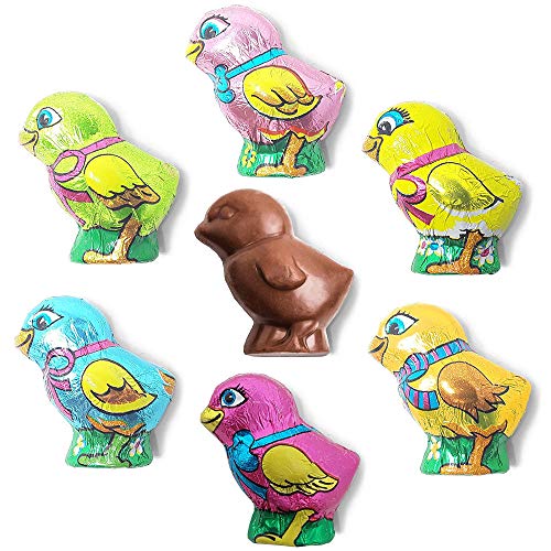 Madelaine Solid Premium Milk Chocolate Easter Baby Chicks Wrapped In Colorful Italian Foils (1/2 LB)