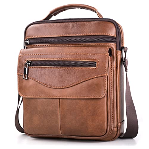 COSCOOA Shoulder Bag for Men Leather Man Bag Man Purse Crossbody Bags for Men Handbag Bag Messenger Satchel Travel bag