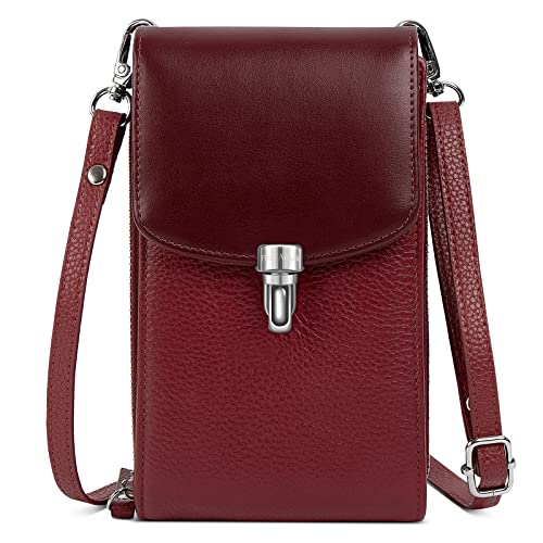 Pearl Angeli Small Crossbody Bags for Women Genuine Leather Shoulder Bag with RFID Credit Card Holders