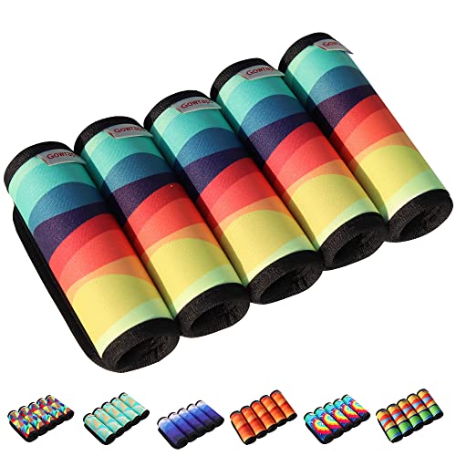 Gowraps Luggage Tags for Suitcases-Suitcase Tags Identifiers Bulk Luggage Handle Wrap Luggage Tag/Identifiers/Marker Travel Accessories for Flying Airplane(Rainbow)