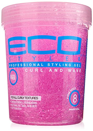 Ecoco Eco Style Hair Gel - Curl And Wave - Anti-Itch, Alcohol-Free Formula - Perfect Hold For Angled Or Tapered Sides - Ideal For Wavy Hair - No Flakes - Not Animal Tested - Moisturizes - 32 Oz