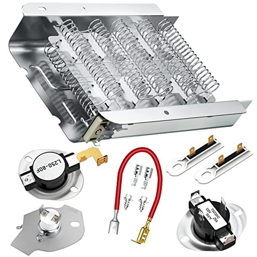 AMI PARTS 【2024 Upgraded】 279838 W10724237 Dryer Heating Element kit fit for Whirlpool Maytag Kenmore Amana Roper Dryer Thermostat Thermal Fuse 3403585 Ned4655ew1 Wed4815ew1 Medc215ew1