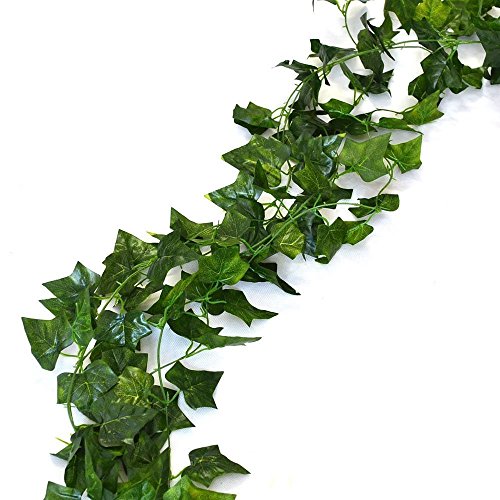 Unilove 168 feet Fake Foliage Garland Leaves Decoration Artificial Greenery Ivy Vine Plants for Home Decor Indoor Outdoors (Ivy Leaves)