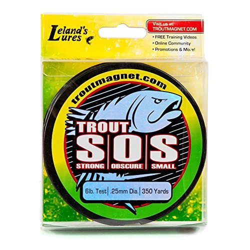Leland's Lures Trout Magnet S.O.S. Fishing Line, Fishing Equipment and Accessories, 350 yds, 2 lb Test