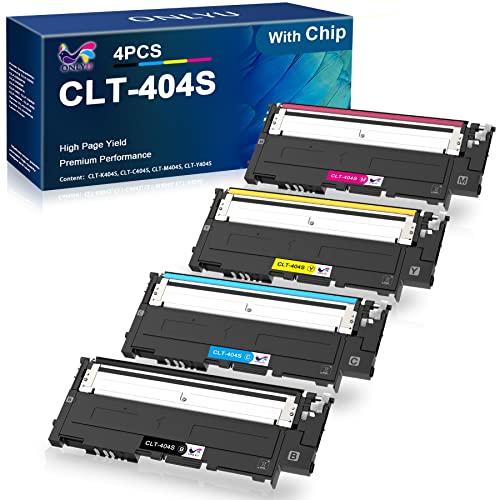 ONLYU Compatible Toner Cartridge Replacement for Samsung CLT 404s CLT-K404s CLT-C404s CLT-M404s CLT-Y404s to use with Samsung SL C430W Samsung C480fw Printer (4 Pack)