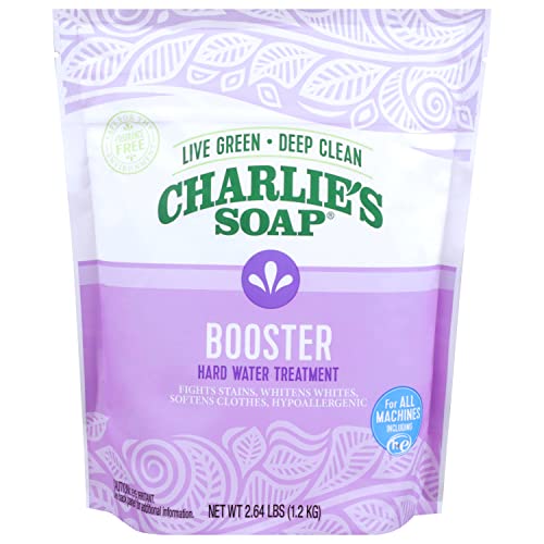 Charlie's Soap Booster & Hard Water Treatment 160 Loads (2.64 Lbs, 1 Pack) Natural Powdered Water Softener and Laundry Booster – Safe and Effective