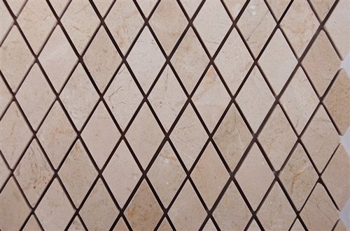 Crema Marfil Polished DIAMOND Marble Mosaic Tiles