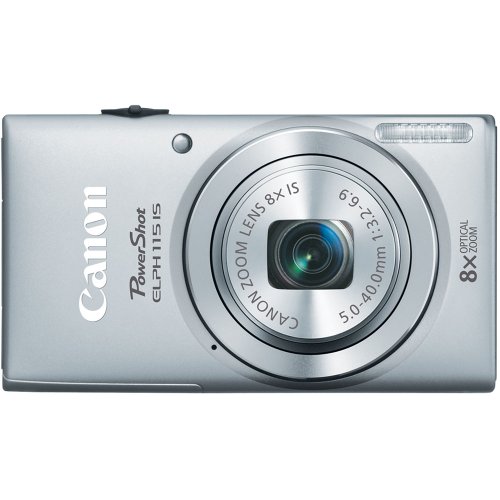 Canon PowerShot ELPH 115 is 16.0 MP Digital Camera with 8X Optical Zoom with a 28mm Wide-Angle Lens and 720p HD Video Recording (Silver)
