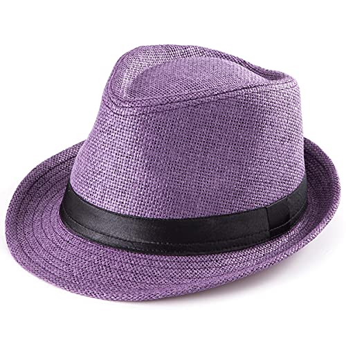 Straw Fedora Hat Mens Fedora Hats for Men Trilby Hat Straw Sun Hat Panama Hat