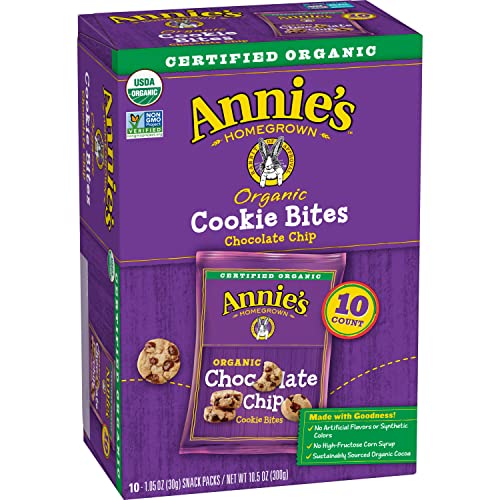 Annie's Organic Chocolate Chip Cookie Bites, 10 Packets, 10.5 oz.