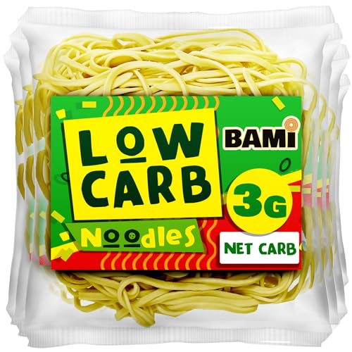 Low Carb Noodles Keto Ramen Noodles (6 Packs) 3g net carb + 15g protein in one healthy ramen noodle. Low Sodium ramen noodles are high protein noodles. Suitable for keto pasta use in sauce or soup or stir fry low carb pasta. More al-dente than konjac & shirataki noodles