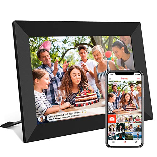 32GB FRAMEO 10.1 Inch Smart WiFi Digital Photo Frame 1280x800 IPS LCD Touch Screen, Auto-Rotate Portrait and Landscape, Built in 32GB Memory, Share Moments Instantly via Frameo App from Anywhere