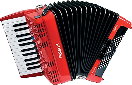 Roland FR-1X Premium V-Accordion Lite with 26 Piano Keys and Speakers, Red