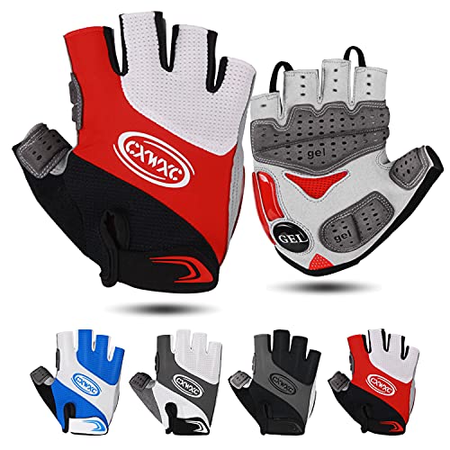 CXWXC Cycling Gloves for Men Women - Breathable Gel Road Mountain Bike Riding Gloves - Anti-Slip Half Finger Glove for Fitness Cycling Training Outdoor Sports