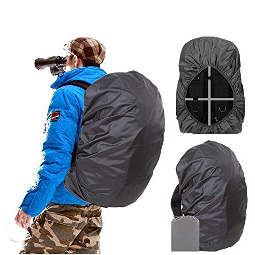 Joy Walker Backpack Rain Cover Waterproof Breathable Suitable for (15-30L, 30-40L, 40-50L, 50-70L, 70-90L) Backpack Hiking/Camping/Traveling (Black, XXL (for 70-90L Backpack))
