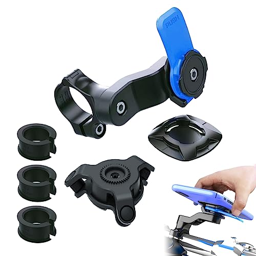 Fogfar 1 PC Car Mobile Phone Bracket, Mobile Phone Installation Seat, 360 Rotating Bracket Anti-Vibration, Smartphones from 4.7In-7.2In, Suitable for Motorcycle ATV Bicycle Pedal Car (Blue)