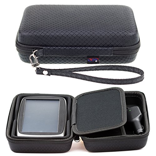Digicharge Hard Carrying Case for Tomtom Go Comfort 6’’ Go Supreme 6’’ Via 1625 1625M 1625TM Go 620 Trucker 620 6-Inch GPS with Accessory Storage and Lanyard - Black
