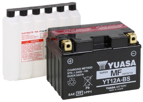 Yuasa YUAM32ABS YT12A-BS Battery, Multi-Colored