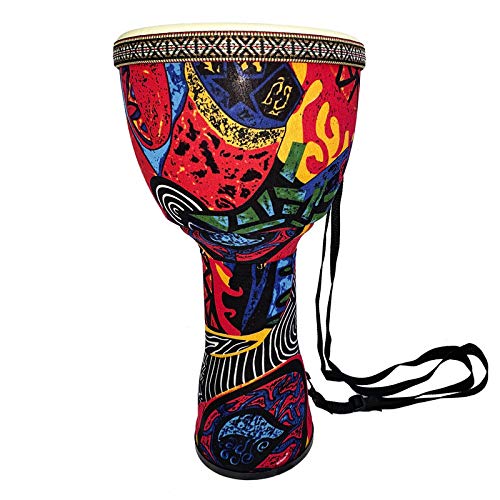 BND Drums Mini Djembe Drum Djembe jembe is a Rope-Tuned Covered Goblet Drum Played with Bare Hands Originally from West Africa (Blue, 6x14)