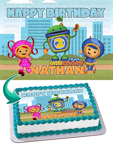 Cakecery Team Umizoomi Edible Cake Image Topper Personalized Birthday Cake Banner 1/4 Sheet
