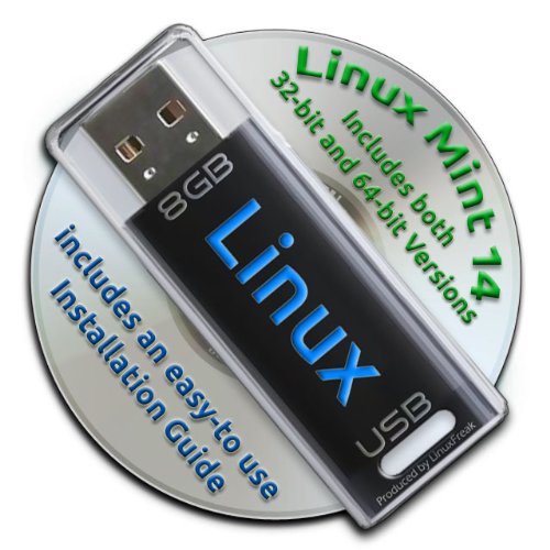 Linux Mint 14 on Bootable 8GB USB Flash Drive and DVD set - 32-bit and 64-bit.