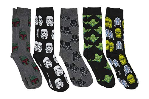 Hyp Star Wars Character Face Crew Socks 5 Pair Pack