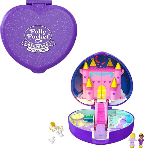 Polly Pocket Collector Compact with 2 Micro Dolls, Heritage Keepsake Collection Starlight Castle, Collectible Toy