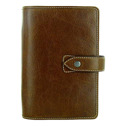 Filofax Weekly Daily Planner Malden Ochre Personal Size Leather Organizer Agenda 2019 Calendar Ring Binder with DiLoro Jot Pad 025808