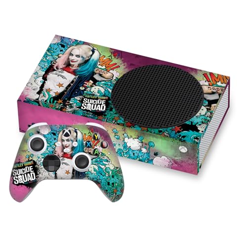 Head Case Designs Officially Licensed Suicide Squad 2016 Harley Quinn Poster Graphics Vinyl Sticker Gaming Skin Decal Cover Compatible with Xbox Series S Console and Controller Bundle