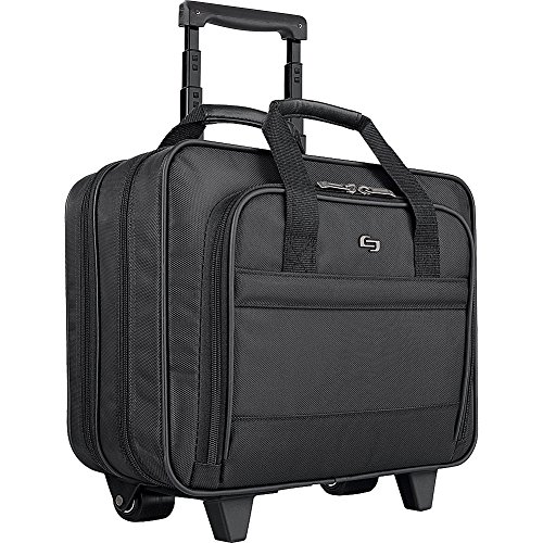 Solo Carnegie Rolling Laptop Bag, Black