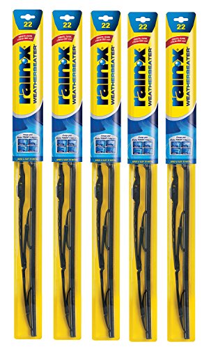 Rain-X RX30222-5PK Weatherbeater Wiper Blade - 22' Windshield Wipers (Pack Of 5), Automotive Replacement Windshield Wiper Blades That Meet Or Exceed OEM Quality And Durability Standards