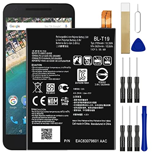 DDONG for LG Google Nexus 5X H791 H790 Replacement Battery BL-T19 Free Adhesive Tool