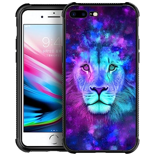 CARLOCA Compatible with iPhone 8 Case,iPhone SE 2020 Case,Blue Lion iPhone 7 Cases,Fashion Graphic Design Shockproof Anti-Scratch Drop Protection Case for iPhone 7/8/SE2