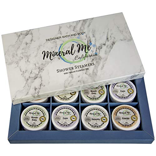 Shower Bombs Aromatherapy, Shower Steamers with Organic Essential Oils for Vaporizing Steam Spa Relaxation. Shower Tablets, Shower Melts, Selfcare Fathers Day Gift for Dad, Wife, Men, Women